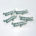 Prism Print - 100 x 50mm Sticker - A collection of green and white stickers featuring a playful logo and branding for "Smash Burger."