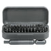 55 in 1 Pocket Screwdriver Tool Set - A grey 55 in 1 pocket screwdriver tool set with various screwdriver bits inside a matching case.