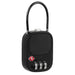 Atlas TSA Lock - A black TSA-approved padlock featuring a combination dial and a flexible shackle, with a logo on the front.