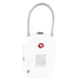 Atlas TSA Lock - A white TSA lock with a silver cable and a small logo on the front, designed for secure travel.