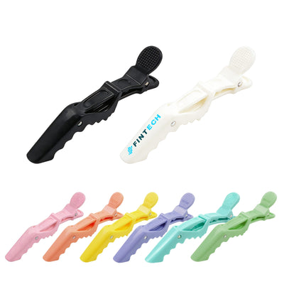 Anti-Slip Positioning Alligator Clip - An assortment of anti-slip positioning alligator clips in black, white, pink, peach, yellow, green, blue, and purple.