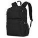High Sierra Everclass Backpack 24L - A black backpack with multiple compartments, featuring adjustable straps and a side mesh pocket. It has a logo on it.