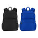 High Sierra Everclass Backpack 24L - Two backpacks are displayed: one in black and one in blue, featuring multiple zippered pockets and mesh side pockets.