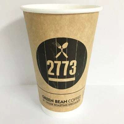 16oz (473ml) Double Wall Custom Coffee Cups With Lids - Custom Promotional Product