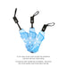 21'' Anti-rebound Folding Umbrella - A blue anti-rebound folding umbrella with a compact design and a logo displayed.