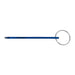 Aluminium Bottle Opener Key Ring - A drink bottle opener key ring in bright blue with a silver ring, featuring a logo.