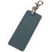 Resi Plus Rectangle Keychain - A rectangular keychain in a blue-grey colour with a silver clip and stitching detail.