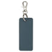 Resi Plus Rectangle Keychain - A rectangular keychain in dark blue with a silver metal clip and ring. It features a smooth surface and stitched edges.
