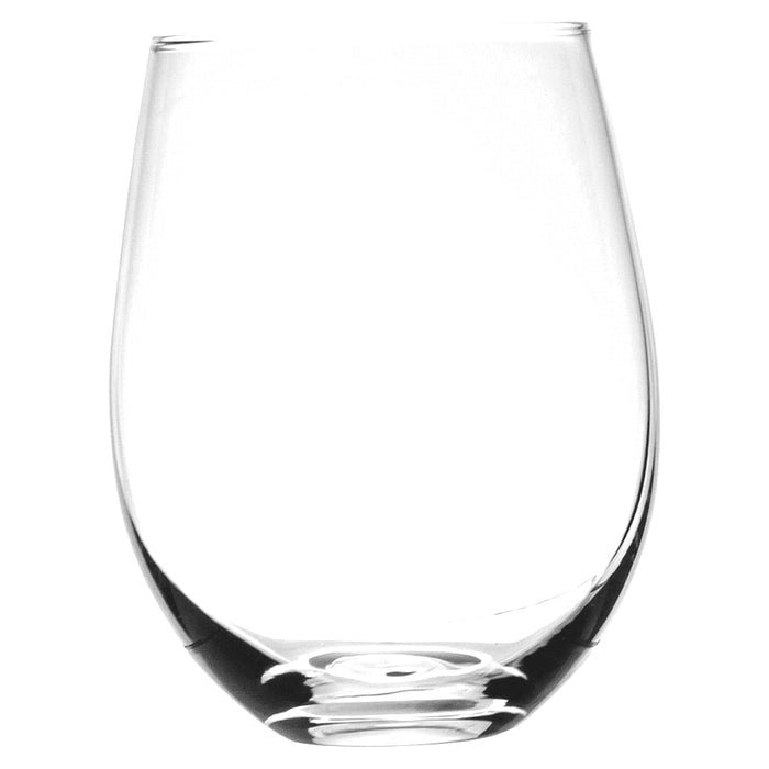 Single Stemless Wine Glass 450ml - A clear, stemless wine glass with a capacity of 450ml, featuring a smooth, elegant design.