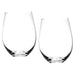 Single Stemless Wine Glass 450ml - Two clear glass stemless wine glasses, each with a modern design and a capacity of 450ml.