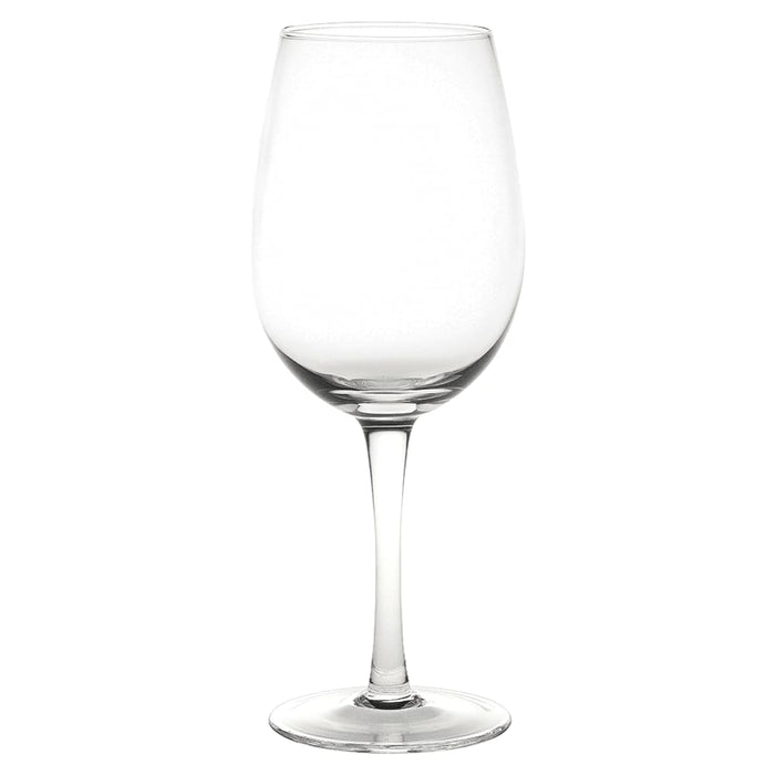 Single Wine Glass 430ml - A clear glass wine glass with a tall stem and bowl, designed to hold 430ml of liquid.