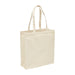 Heavy Duty Canvas Tote with Gusset - A heavy duty canvas tote bag in natural beige with a gusset for extra space and sturdy handles.