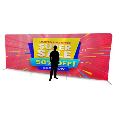 20ft Straight Tube Fabric Stand ( Frame + Print )