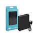 5000mah Square Power Bank - A black square power bank is displayed in its blue packaging, accompanied by a USB cable.