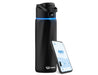 WaterH Boost Smart Bottle 24oz (710ml) - A drink bottle in black with a sleek design and a smart app displayed on a phone beside it. The bottle features a logo.