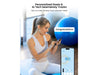 WaterH Boost Smart Bottle 24oz (710ml) - A drink bottle in light blue with a sleek design and a logo, alongside a smartphone displaying hydration tracking features.