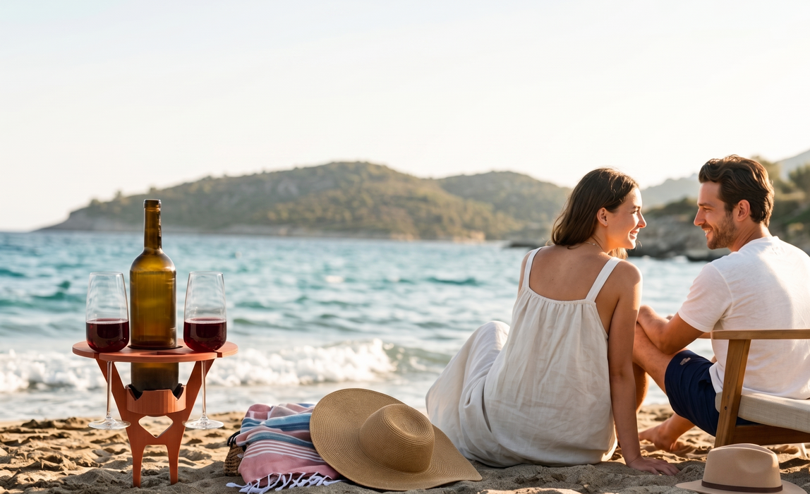 Portable Picnic Beach Wine Table