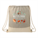 Split Recycled Cotton Drawstring Bag - Custom Promotional Product