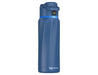 WaterH Boost Smart Bottle 32oz (946ml) - A drink bottle in navy blue with a sleek design and a logo on the side. Features a secure lid and LED indicator.