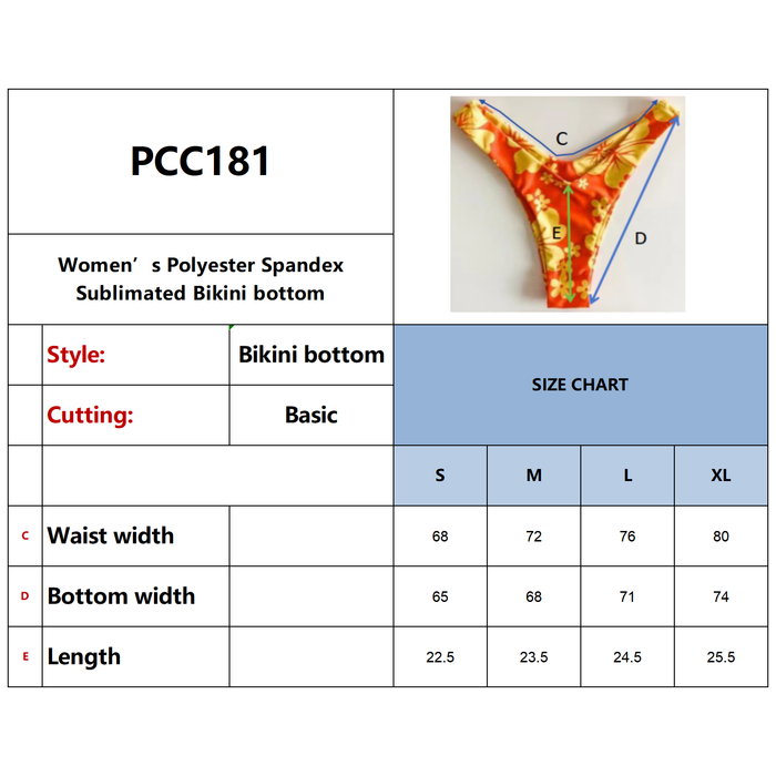 Women’s Polyester Spandex Sublimated Bikini top & bottom - Custom Promotional Product