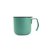 350ML Camping Stainless Steel Insulated Mug - A camping mug in teal, featuring a handle and insulated design, with a black rim and branding on the side.