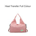 Duffle Bag With Yoga Mat Strap - A pink duffle bag featuring a strap and a logo, designed with a sleek, modern look.