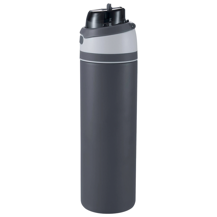 Elvin 900ml Recycled Stainless Flip Straw Bottle - Custom Promotional Product