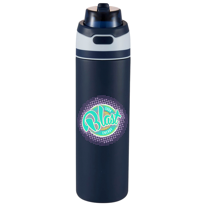 Elvin 900ml Recycled Stainless Flip Straw Bottle - Custom Promotional Product