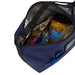 Caribou Drift Recycled 9 Can Lunch Cooler - A navy cooler bag featuring snacks and a jar inside, with a shoulder strap and zippered closure.