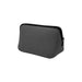 Neoprene Cosmetic Bag - A grey neoprene cosmetic bag with a zip closure and stitched detailing. Features a branding logo.