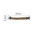 Paracord Bracelet With Whistle - A tan paracord bracelet with a black clip, measuring 25cm in length and 3.3cm in width, featuring a whistle.