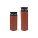 350ML/500ML Double Wall Stainless Steel Drink Bottle - A drink bottle set featuring a 350ML and 500ML double wall stainless steel design in a rust colour with black accents.