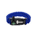 5 in 1 Survival Bracelet - A blue survival bracelet featuring a compass and a secure clasp. The bracelet is made of durable paracord.
