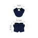 Plush Doll Racing Suit Set (10cm Doll) - A navy blue plush doll racing suit set featuring a cap and shorts, measuring 4cm and 5.1cm respectively.