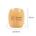 Bamboo Toothbrush Stand - A bamboo toothbrush stand with a natural finish, featuring a logo, measuring 40mm tall and 38mm in diameter.