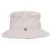 Atlanta Cord Bucket Hat - A cord bucket hat in a light beige colour with a logo tag on the side.