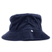Atlanta Cord Bucket Hat - A navy cord bucket hat with a wide brim and a small logo on the front.