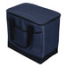 Chill Out 2.0 36 Can Cooler - 20L - A navy blue 36-can cooler with a zipped lid and black handles, featuring a textured exterior.