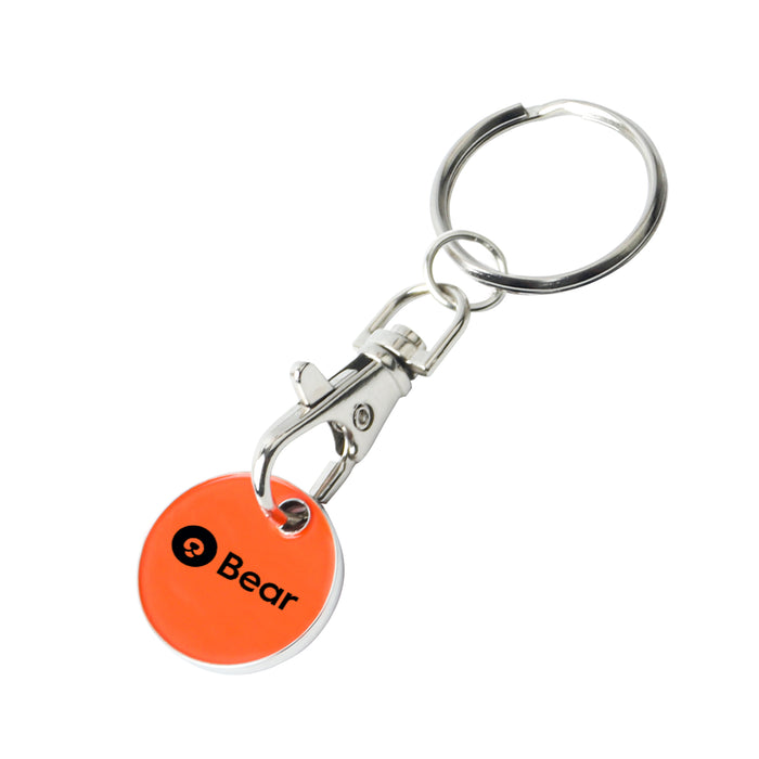 Printed Trolley Coin Keyring - Custom Promotional Product