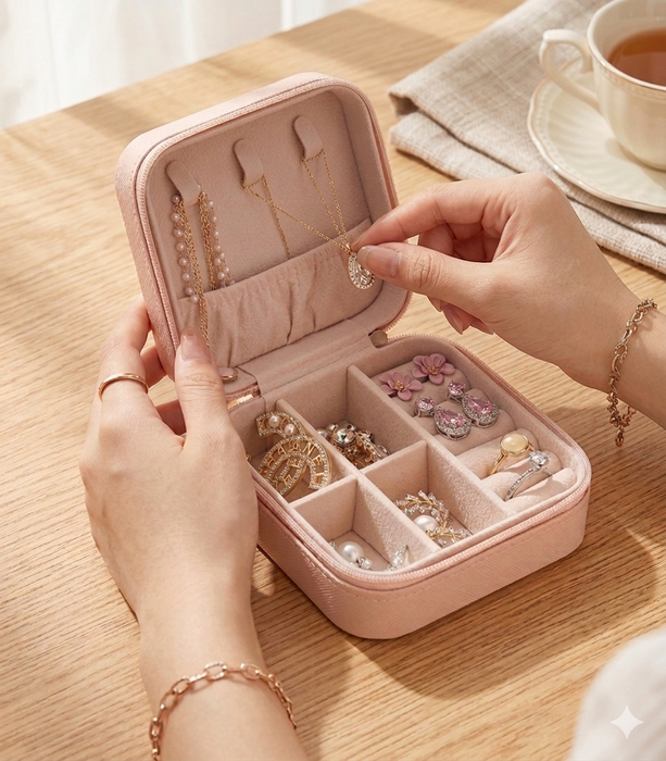 Wanderlust Compact Jewellery Organiser Case