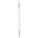 Spectrum Recycled Aluminium Ballpoint Pen - A recycled aluminium ballpoint pen in white, featuring a clear plastic section and a clip, with branding.