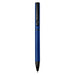 Verton Recycled Aluminium Twist Ballpoint Pen - A blue ballpoint pen made from recycled aluminium with a black cap and clip, featuring a logo.