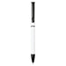 Verton Recycled Aluminium Twist Ballpoint Pen - A white ballpoint pen with a black clip and tip, featuring a simple, sleek design and a logo.