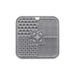 4-Section Dog Enrichment Lick Mat - A grey, silicone 4-section dog enrichment lick mat with various textured patterns and a heart-shaped hole.