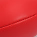 Mini Promotional Aussie Rules Ball - A red mini promotional Aussie Rules ball with visible stitching detail. It features a branding logo.
