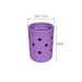EVA Holes Stubby Holder - A drink bottle holder in purple, featuring multiple holes for ventilation, with dimensions of 10 cm in height.