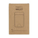 Magnetic Wallet w/ Phone Stand - A brown cardboard box featuring a magnetic wallet design with a phone stand function. The box includes a logo.