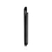 Magnetic Wallet w/ Phone Stand - A black magnetic wallet with a slim profile, designed to hold cards and function as a phone stand.