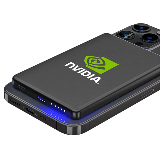 Slim Metal Magnetic Power Bank 5000 mAh - Custom Promotional Product