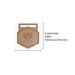 Custom Shaped Wooden Medal with Bamboo Lanyard - A custom-shaped wooden medal in natural wood colour with a bamboo lanyard and a logo.